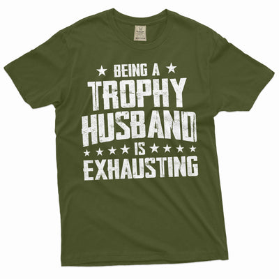 Funny Husband Shirt Men's Funny Tee Shirt Humorous Gifts Being A Husband Is Exhausting Shirt