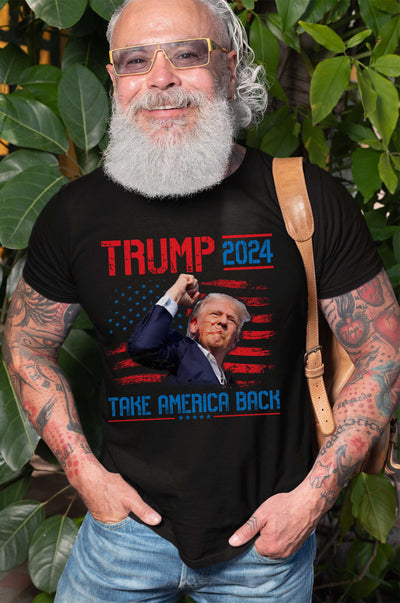 Men's Trump 2024 Shirt Take America Back T Shirt America Patriotic Shirt Donald Trump Tee