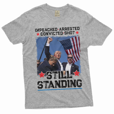 Men's Donald Trump Shirt Trump 2024 Shirt Still Standing Tee Trump Fist Pump T Shirt Patriotic Tee