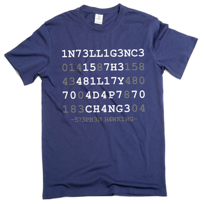 Men's Intelligence is the ability to adapt to change Tee shirt science geek shirt
