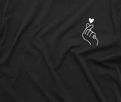 Valentine's day love T-shirt Korean love sign tee shirt Valentines gift for him her