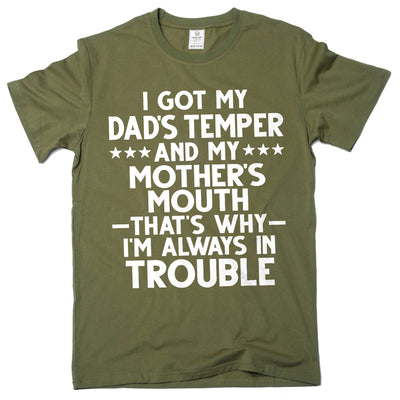 Men's Funny Joke T-shirt Son Daughter Humor Humorous Gifts Family Gift Tees From Dad Mom