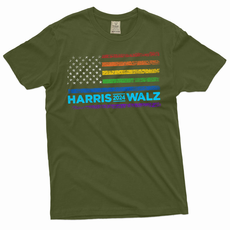 Harris Walz LGBT USA Flag T-shirt US elections Tee shirt Harris 2024 Tee