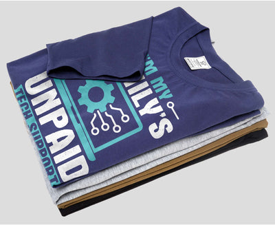 Men's Funny unpaid family tech support T-shirt Christmas Gift for son Tshirt