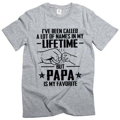 Men's papa T-shirt grandpa dad father grandkids father's day Christmas Tee