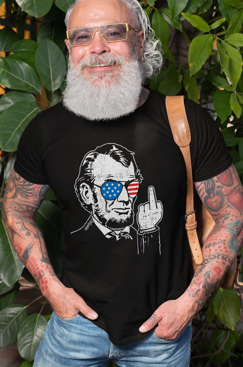 Funny Abraham Lincoln Shirt USA Patriotic Tee Shirt For Men 4th OF July Shirts Fourth July Gifts