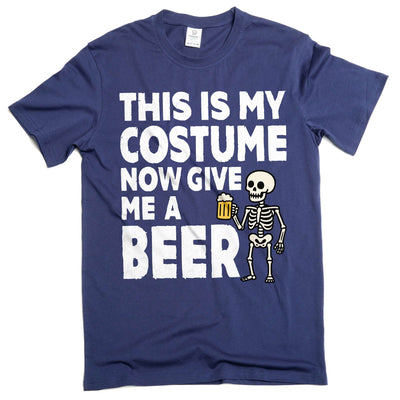 Men's funny this is my costume now give me a beer T-shirt Christmas Halloween outfit