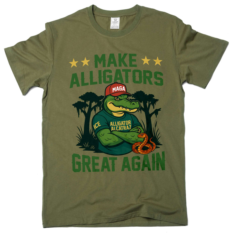 Make Alligators Great Again T-Shirt Funny Humor Humorous Political Tee Shirt