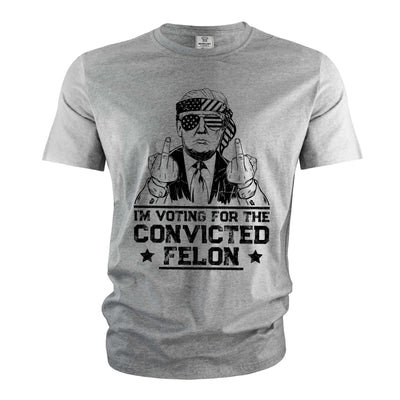 Men's Donald Trump Support Shirt Voting For Convicted Felon Tee Shirt Political Shirts