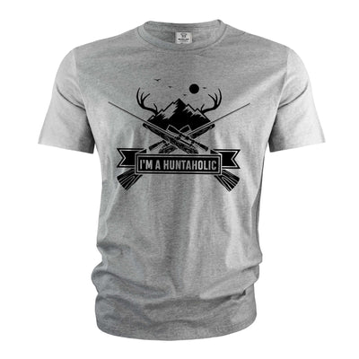 Men's Funny huntaholic T-shirt Hunting Deer funny T-shirt gift for him hunter shirt