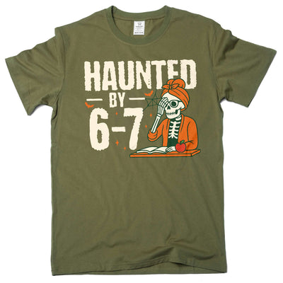 Funny Haunted by 6-7 T-shirt school teacher Halloween Meme gen alpha six seven Tshirt