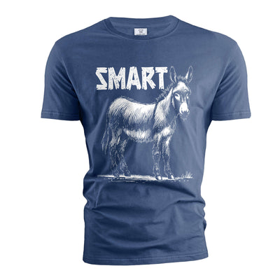 Funny Smart donkey Tee shirt smart graduation graduate school college tee shirt