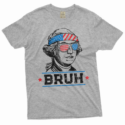 Men's 4th Funny Washington T-shirt George Washington bruh USA patriotic fourth independence day tee