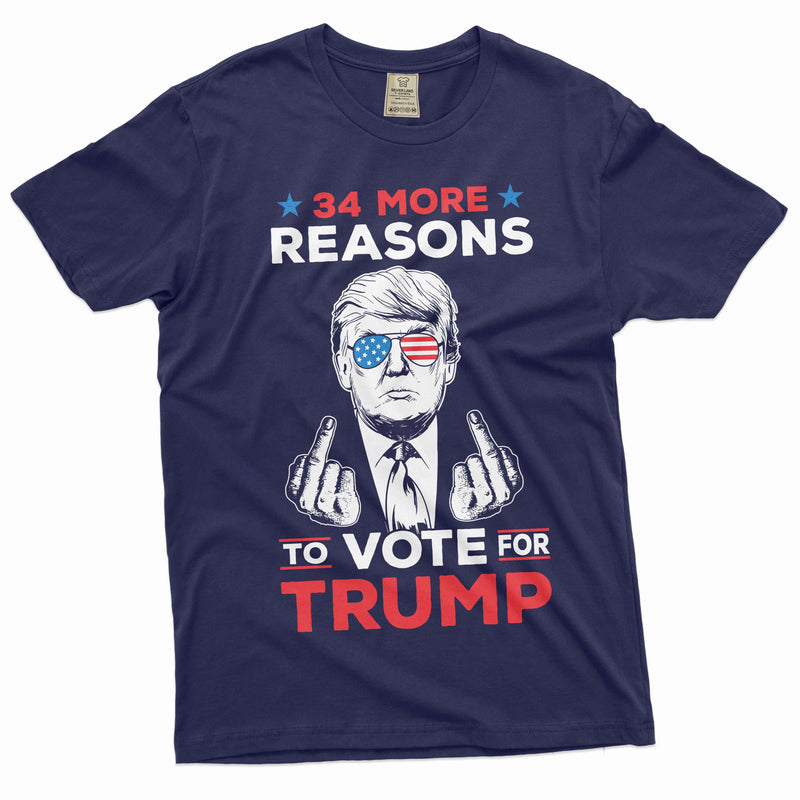 34 More reasons to vote for trump shirt donald trump funny shirt 2024 election political shirt