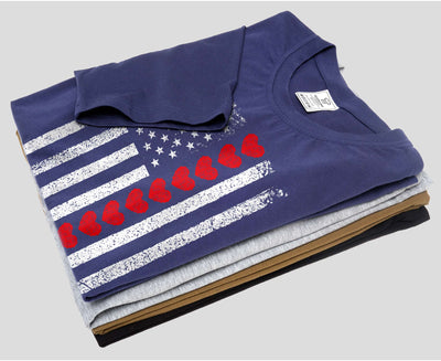 Men's USA patriotic flag love T-shirt 4th of July Independence day Love USA tee shirt