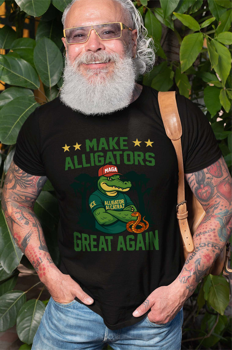 Make Alligators Great Again T-Shirt Funny Humor Humorous Political Tee Shirt