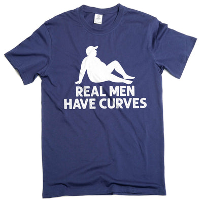 Men's Dad Bod T-shirt Real Men Have Curves Tee Funny humor humorous tee shirt joke tee