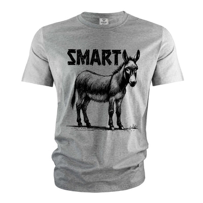 Funny Smart donkey Tee shirt smart graduation graduate school college tee shirt