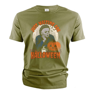 Men's Halloween Mood T-shirt Halloween Serial Killer Shirts Pop Culture T-Shirt Halloween Costume