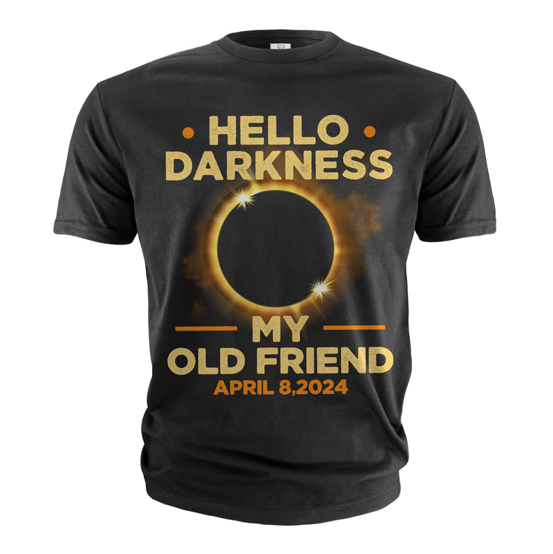 Total solar eclipse of 2024 T-shirt Hello Darkness once Twice in a lifetime event astronomy tee