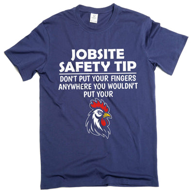 Men's Jobsite Safety T-shirt Humor Humorous T-Shirt Funny Saying Tee For Him Men