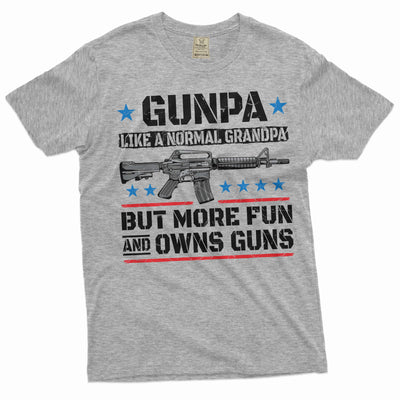 Men's Gunpa Shirt Grandpa Funny Tee shirt Grandpa Grandfather Gun Shirts 2nd amendment Patriotic tee