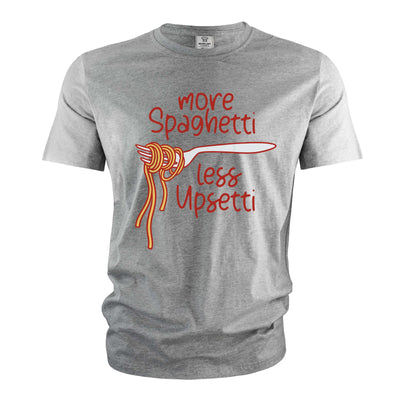 Funny Foodie Spaghetti T-shirt more spaghetti less upsetti funny shirt comfort food men's tee shirt