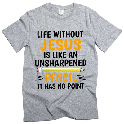 Men's Life Without Jesus T-shirt Christian Gifts Religious Tee Faith Jesus Christ Shirt