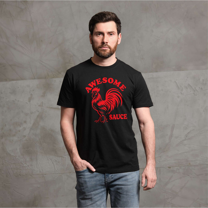 Awesome Sauce Shirt, Farm Animal Humor Graphic Tee, Country Chicken Lover T-Shirt