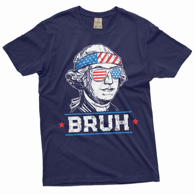 Men's 4th Funny Washington T-shirt George Washington bruh USA patriotic fourth independence day tee