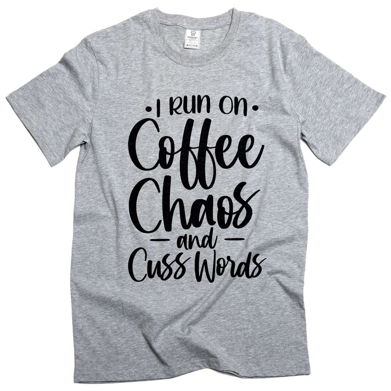 Funny Coffee T-shirt Coffee Chaos And Cuss Words Shirt Humorous Gifts Coffee Gift Tee