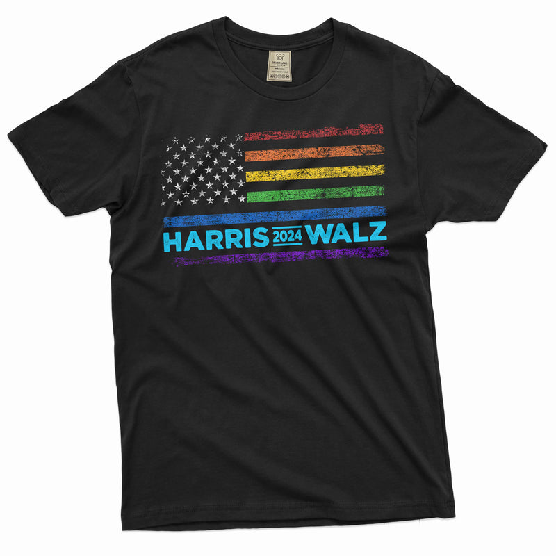 Harris Walz LGBT USA Flag T-shirt US elections Tee shirt Harris 2024 Tee