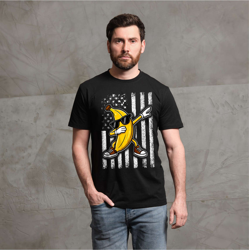 USA Banana Flag Tee America Patriotic Shirt Funny Humorous Joke Tee America Flag T-Shirt
