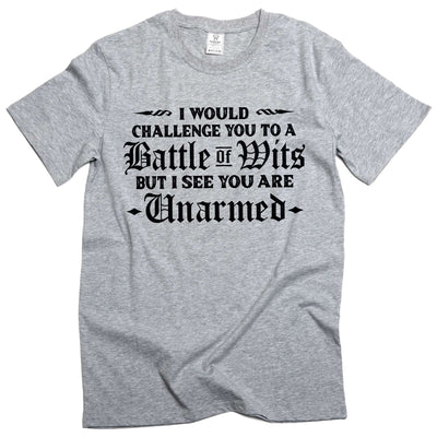 Funny insult dual battle of wits T-shirt humorous birthday gift Tee shirt