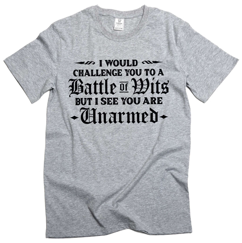Funny insult dual battle of wits T-shirt humorous birthday gift Tee shirt
