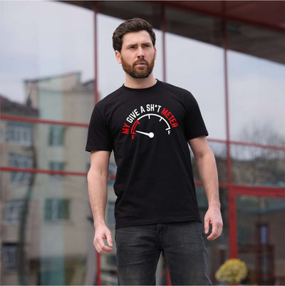 Men's sarcastic my give a shit meter T-shirt adult humor funny tees for him