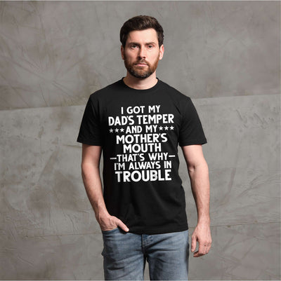 Men's Funny Joke T-shirt Son Daughter Humor Humorous Gifts Family Gift Tees From Dad Mom