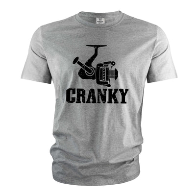 Men's Funny Fishing T-shirt Cranky fishing reel cranky funny papa dad grandpa Father's day Gift tee