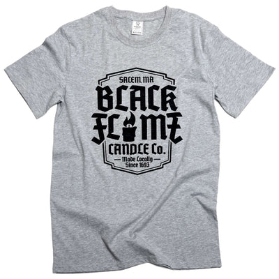 Men's Black Flame Candle Co T Shirt Halloween Candles Company Tee shirt