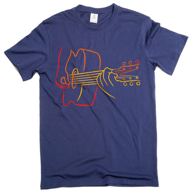 Men's Guitarist T-shirt Guitar Player Music 3D creative tee shirt