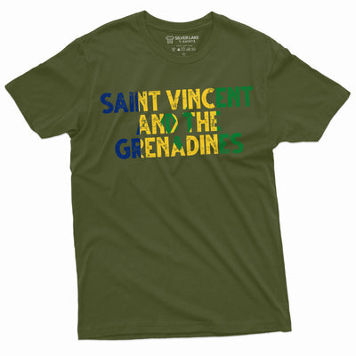 Men's St. Vincent and the Grenadines T-shirt Saint Vincent and the Grenadines flag embleb tee