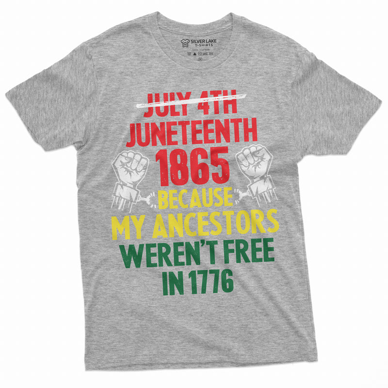 Juneteenth T-shirt 1865 Black Freedom Tee Shirt Jubilee day Black freedom day Mens Womens T-shirt Black 4th of July Tee