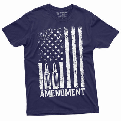 Men's 2nd Amendment USA Flag T-shirt American patriotic Pro Gun constitution US Flag shirt