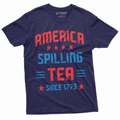 American Spelling Tea Since 1776 4th of July T-shirt Independence Day Fourth Humor Funny Unisex Mens Party Tshirt