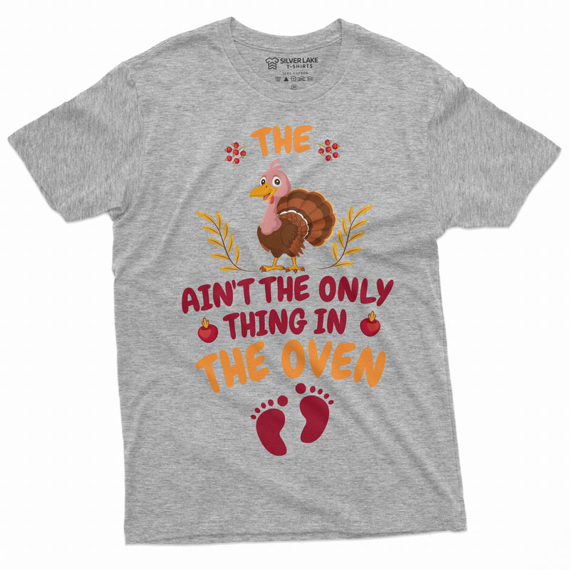 Thanksgiving Pregnancy Announcement T-shirt new baby expecting mom Tee Shirt Unisex Womens Tee