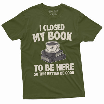 I closed my book T-shirt funny book reading gift tee shirt back to school librarian library shirt