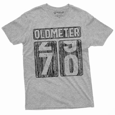 Men's 70th Birthday celebration anniversary T-shirt Funny Tee Odometer age Dad Grandpa gift Tee shirt