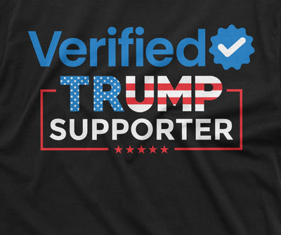 Men's Verified Trump supporter T-shirt DJT 2024 presidential elections USA tee shirt