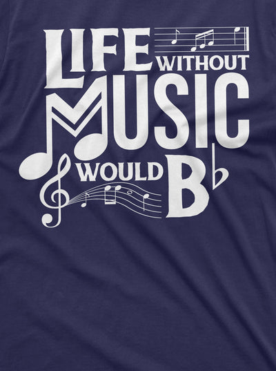 band t-shirt Life without music would be boring Tee Musical note guitar drums Tee