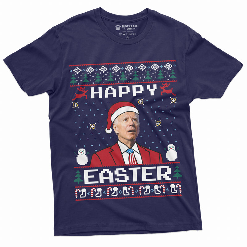 Christmas Funny Political T-shirt | Happy Easter Merry Christmas Biden Funny Tee shirt